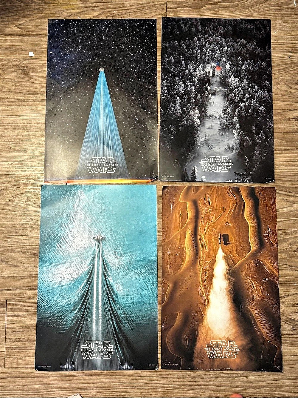 Star Wars The Force Awakens IMAX Promo Prints Set of 4 signed by the creator
